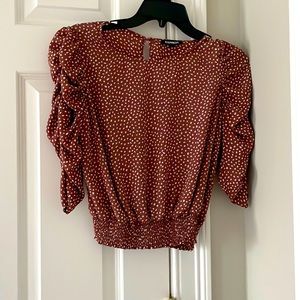 Ruffled shoulders Shirt - Express